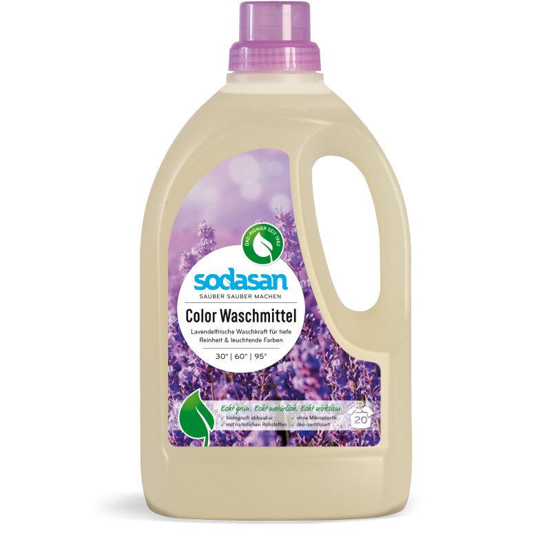 Detergent lichid rufe albe si color lavanda ecologic 1.5l Sodasan