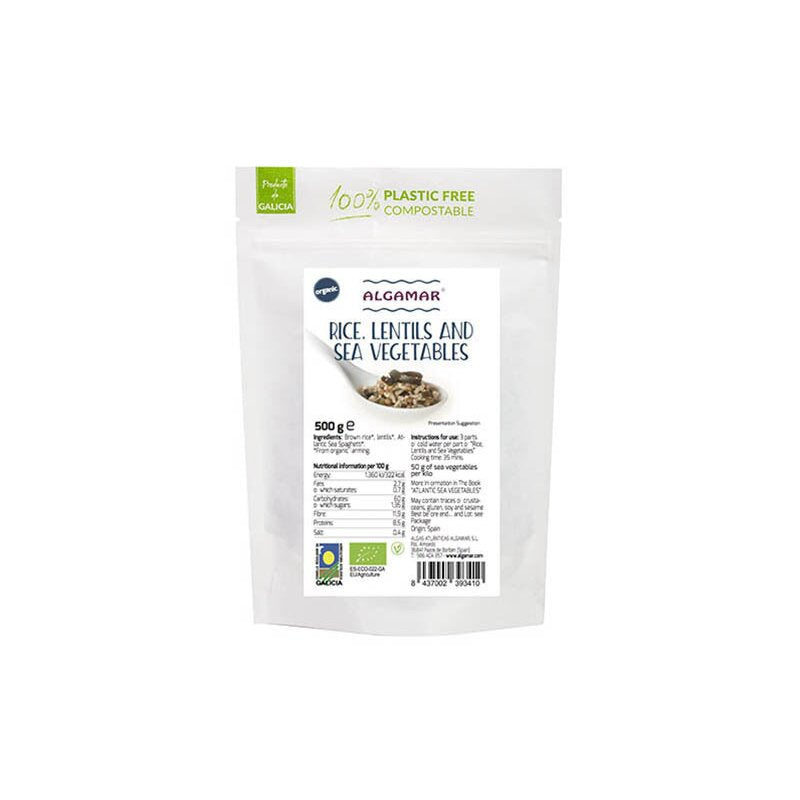 Orez si linte cu alge bio 500g Algamar