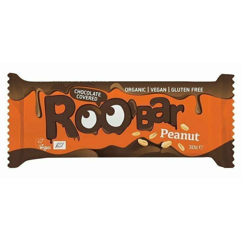 Baton cu Arahide Invelit in Ciocolata Bio 30g Roobar