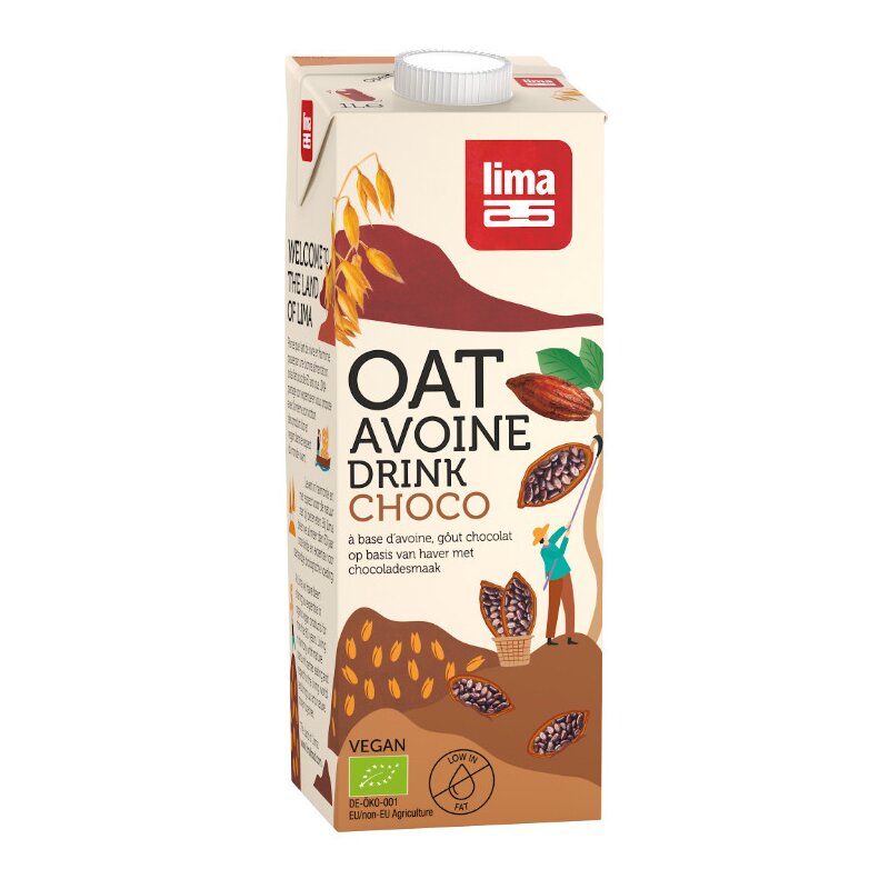Bautura Vegetala de Ovaz cu Ciocolata Bio 1L Lima