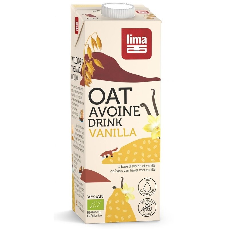 Bautura vegetala de ovaz cu vanilie bio 1l Lima
