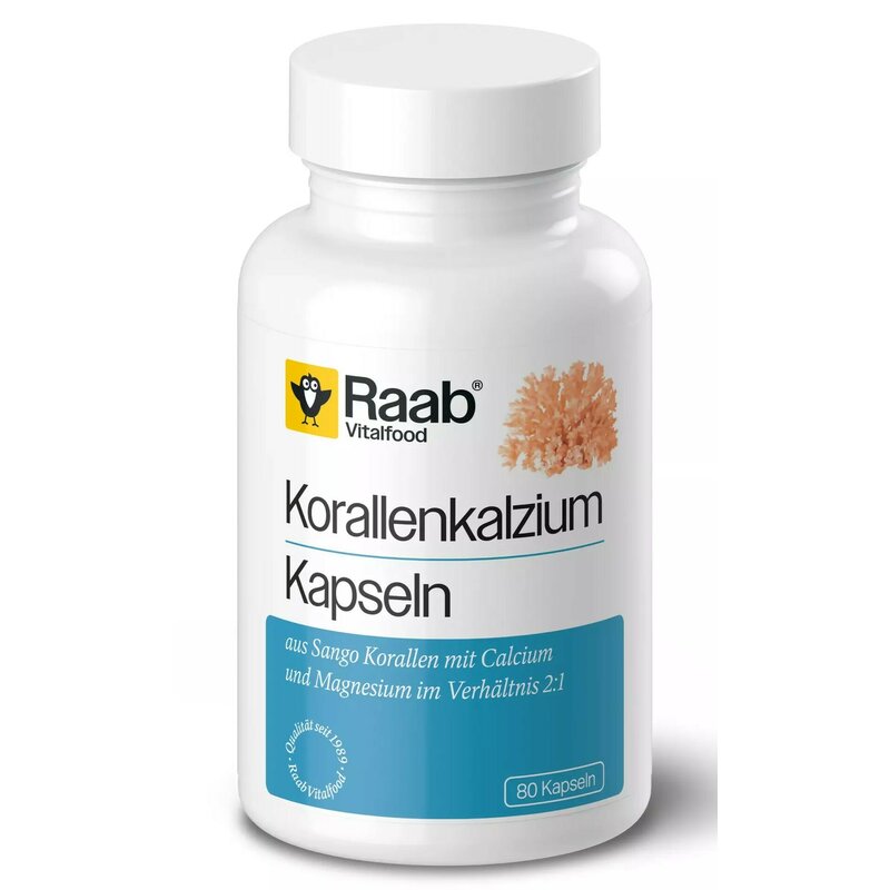 Calciu coral 600mg 80 capsule Raab Vitalfood