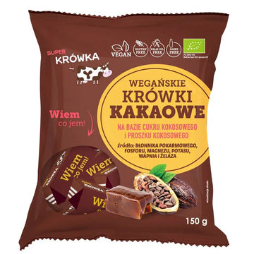 Caramele aroma cacao bio 150g Super Fudgio
