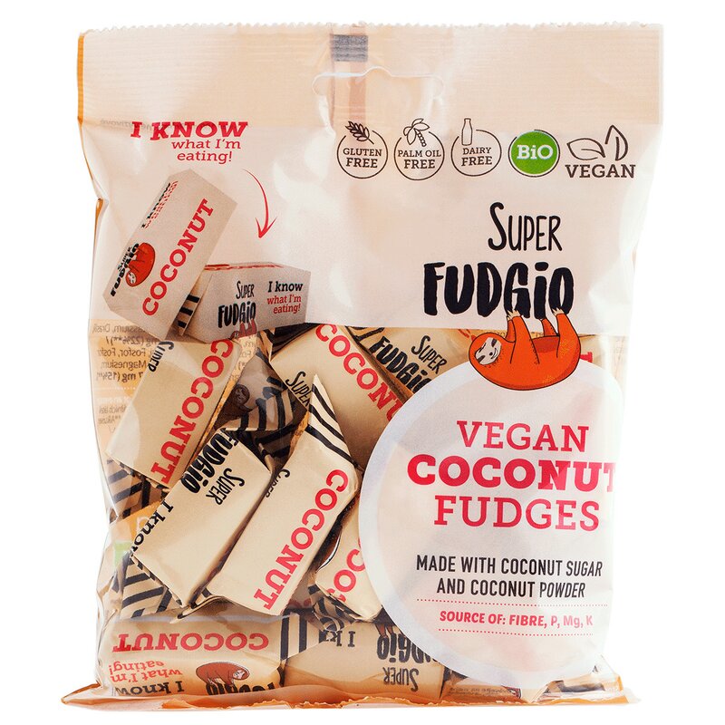 Caramele aroma cocos bio 150g Super Fudgio