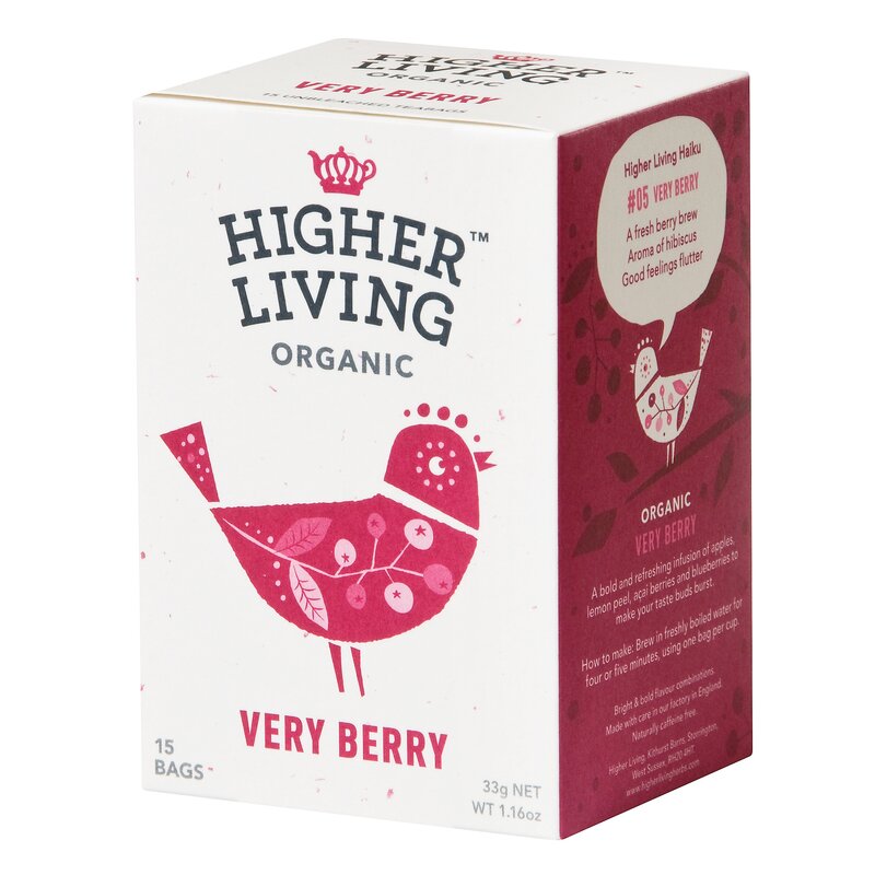 Ceai de fructe Very Berry bio 15 plicuri Higher Living