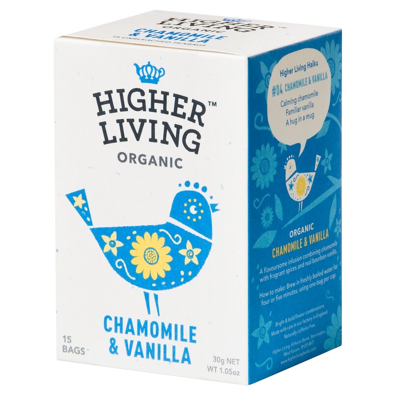 Ceai musetel si vanilie bio 15 plicuri Higher Living