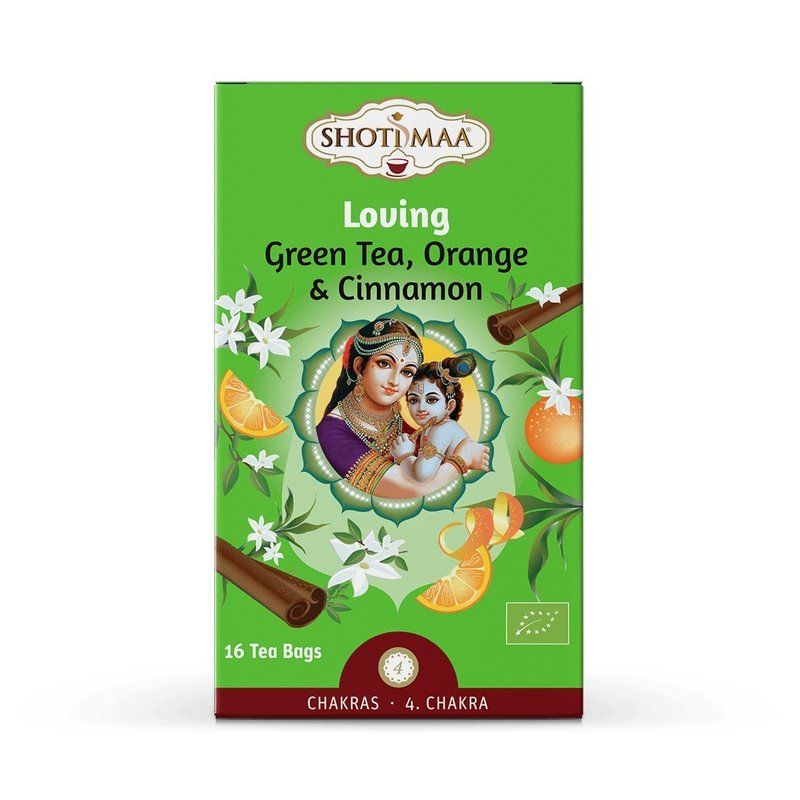 Ceai chakras loving ceai verde portocala si scortisoara bio 32g Shotimaa