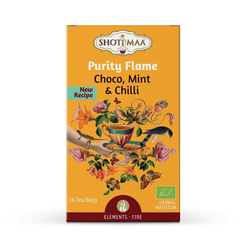 Ceai elements purity flame cacao menta si chilli bio 32g Shotimaa