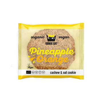 Cookie cu ananas si portocale bio 50g Kookie Cat