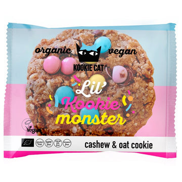 Cookie cu Dropsuri de Ciocolata Colorate Bio 50g Kookie Cat