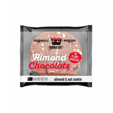 Cookie cu migdale si ciocolata neagra bio 50g Kookie Cat