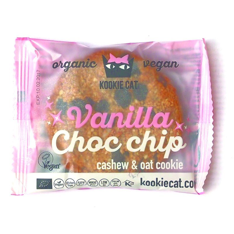 Cookie cu vanilie si ciocolata bio 50g Kookie Cat