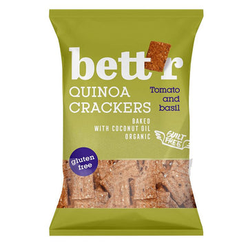 Crackers cu quinoa rosii si busuioc bio 100g Bettr