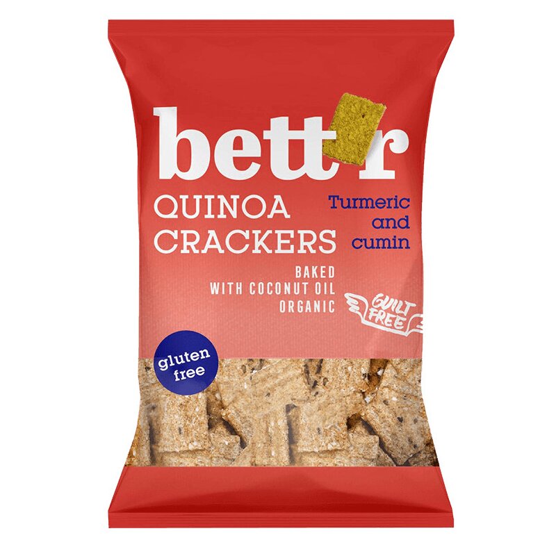 Crackers cu quinoa si turmeric bio 100g Bettr