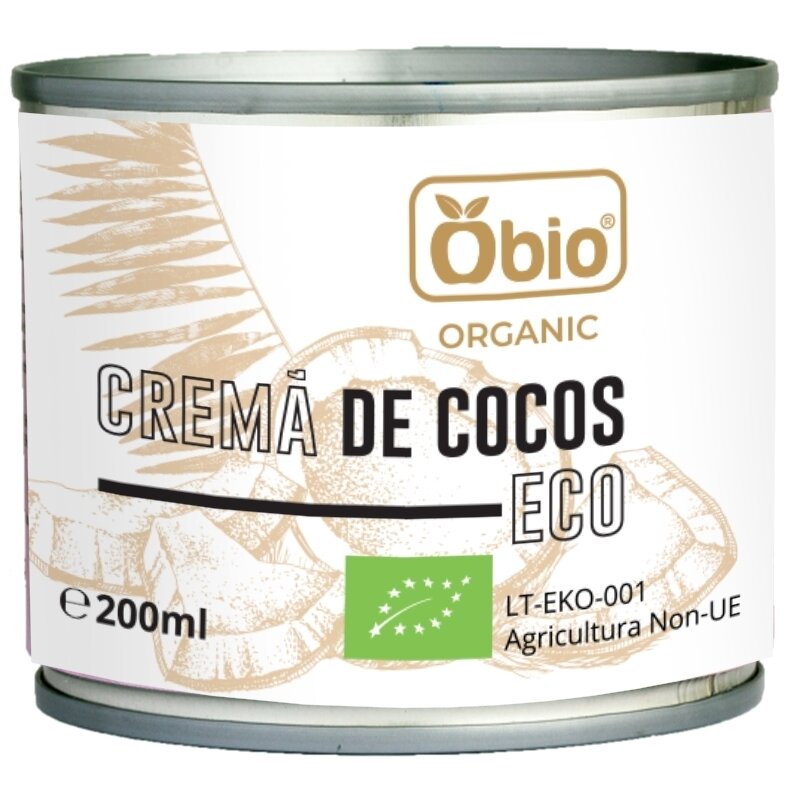 Crema de Cocos Bio 200ml Obio
