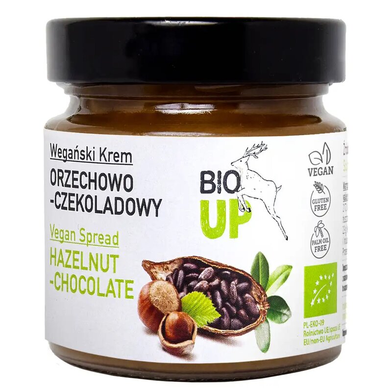 Crema tartinabila de ciocolata cu alune de padure bio 190g Super Fudgio