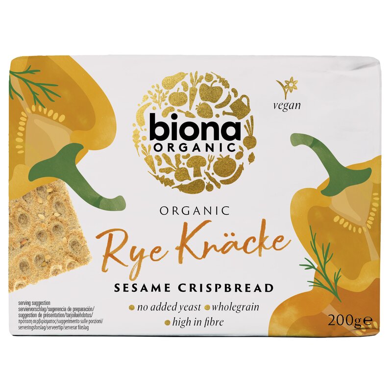 Crispbread din Secara Integrala cu Susan Bio 200g Biona
