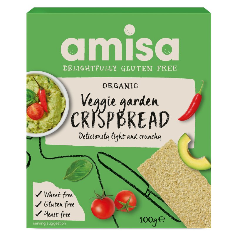 Crispbread veggie garden bio 100g Amisa