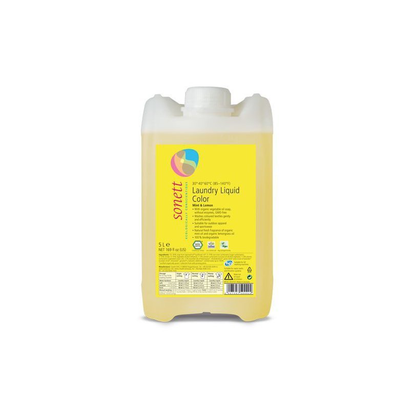 Detergent rufe colorate menta lamaie ecologic 5l Sonett