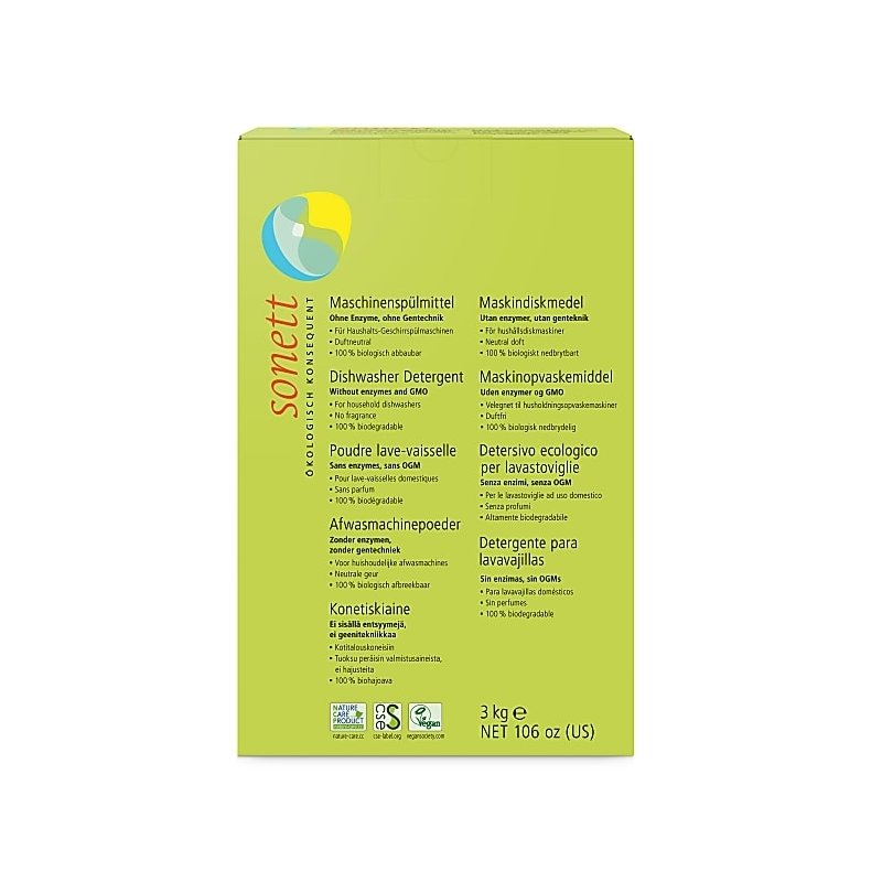 Detergent praf pentru masina de spalat vase ecologic 3kg Sonett