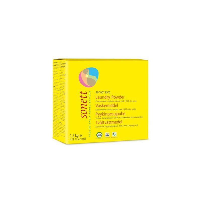 Detergent praf pentru rufe ecologic 1.2kg Sonett