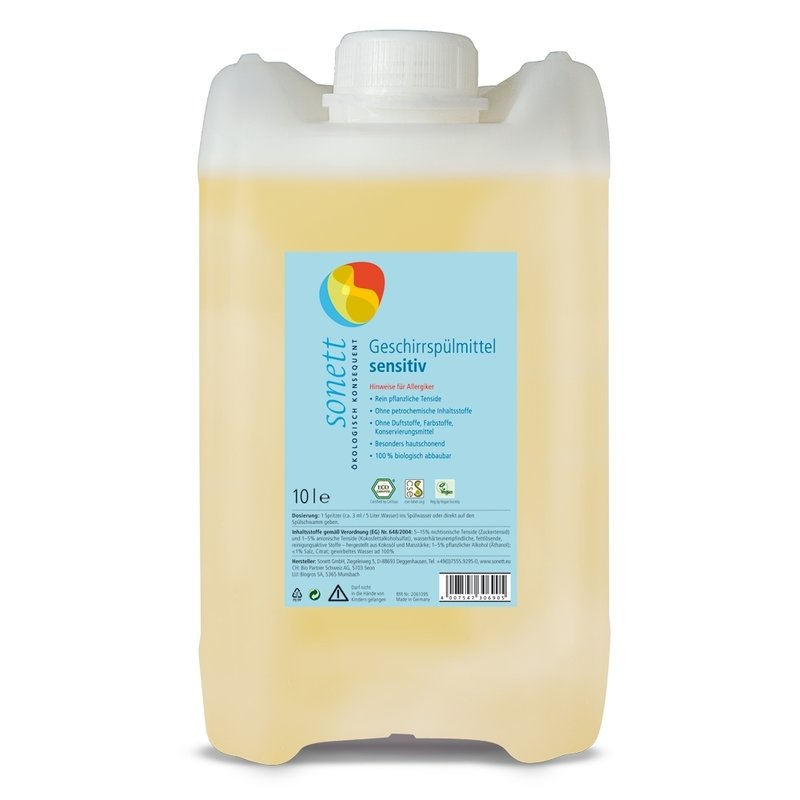 Detergent lichid pentru vase sensitive ecologic 10l Sonett