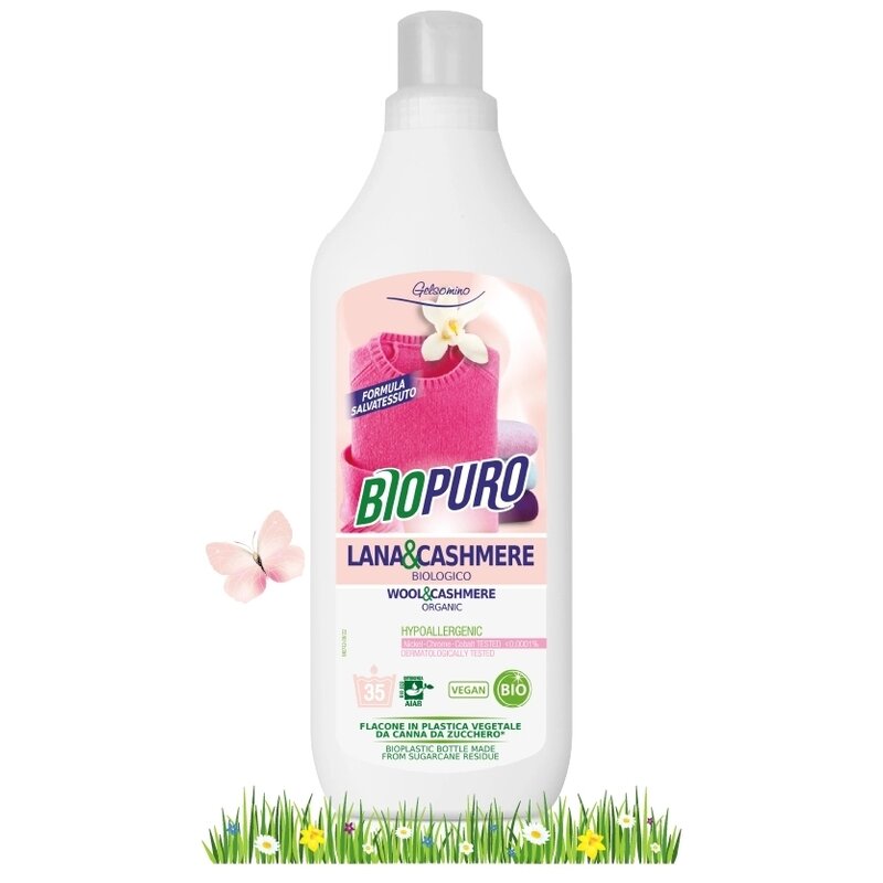 Detergent hipoalergen pentru lana casmir si matase ecologic 1l Biopuro