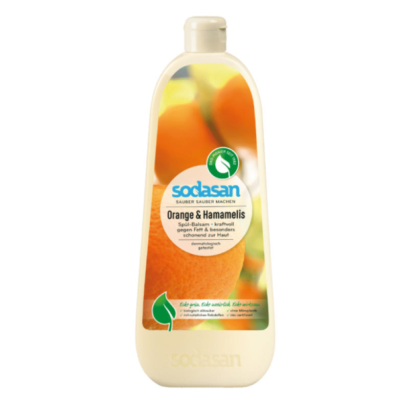 Detergent lichid pentru vase cu portocala si hamamelis ecologic 1l Sodasan