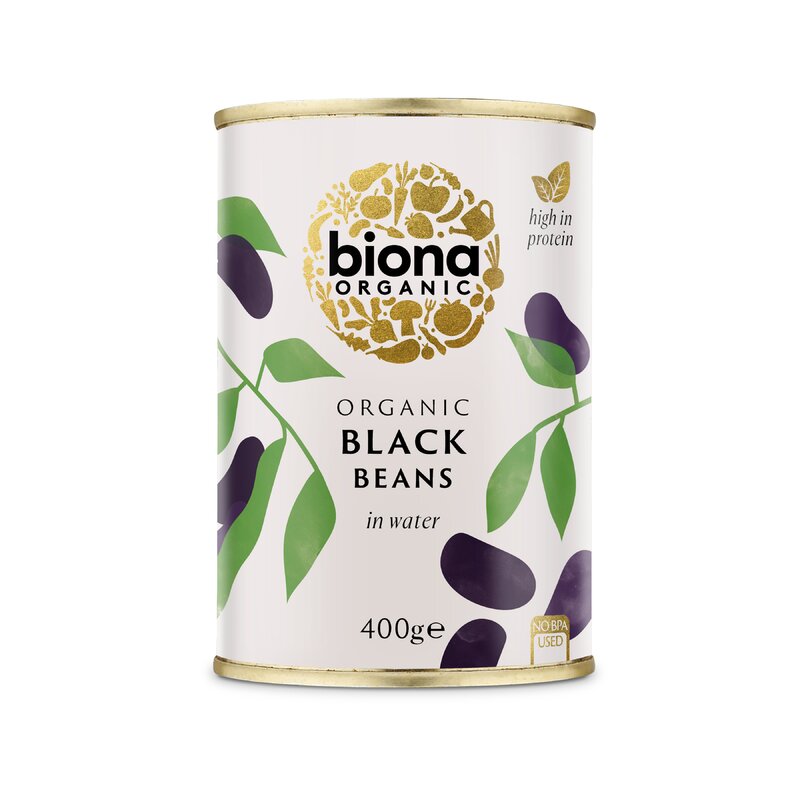 Fasole neagra boabe la conserva bio 400g Biona