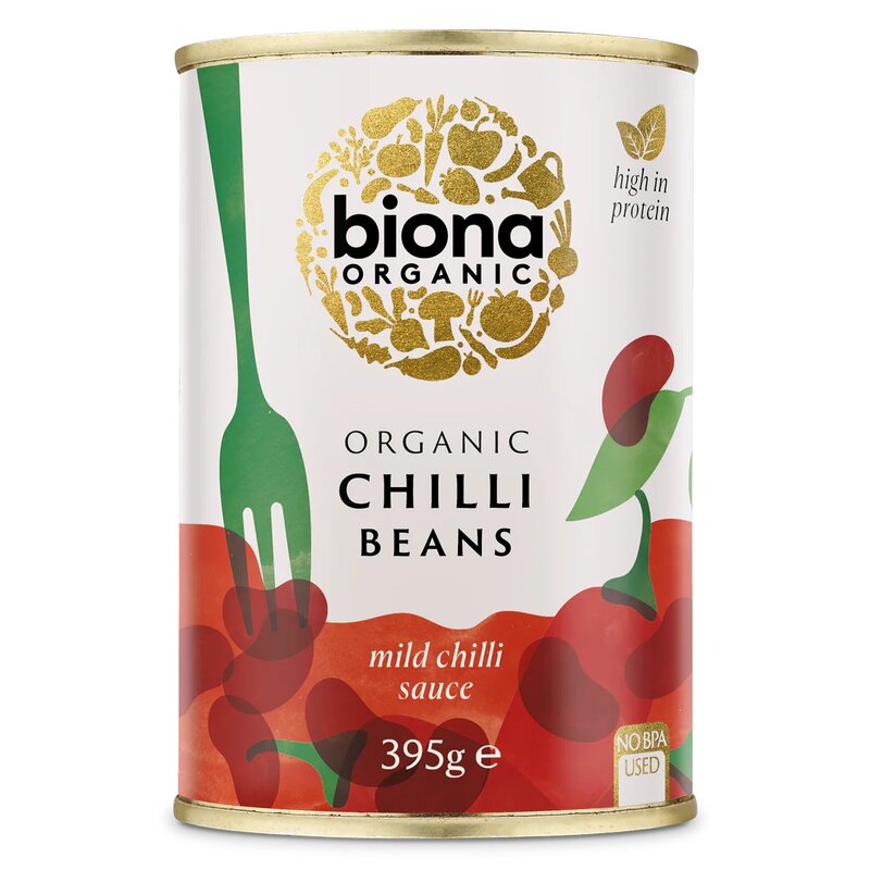 Fasole Rosie in Sos Chilli la Conserva Bio 395g Biona