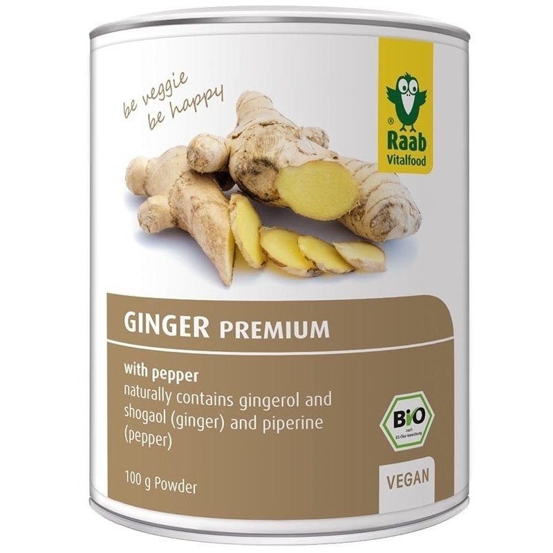 Pudra de ghimbir cu piper premium bio 100g Raab Vitalfood