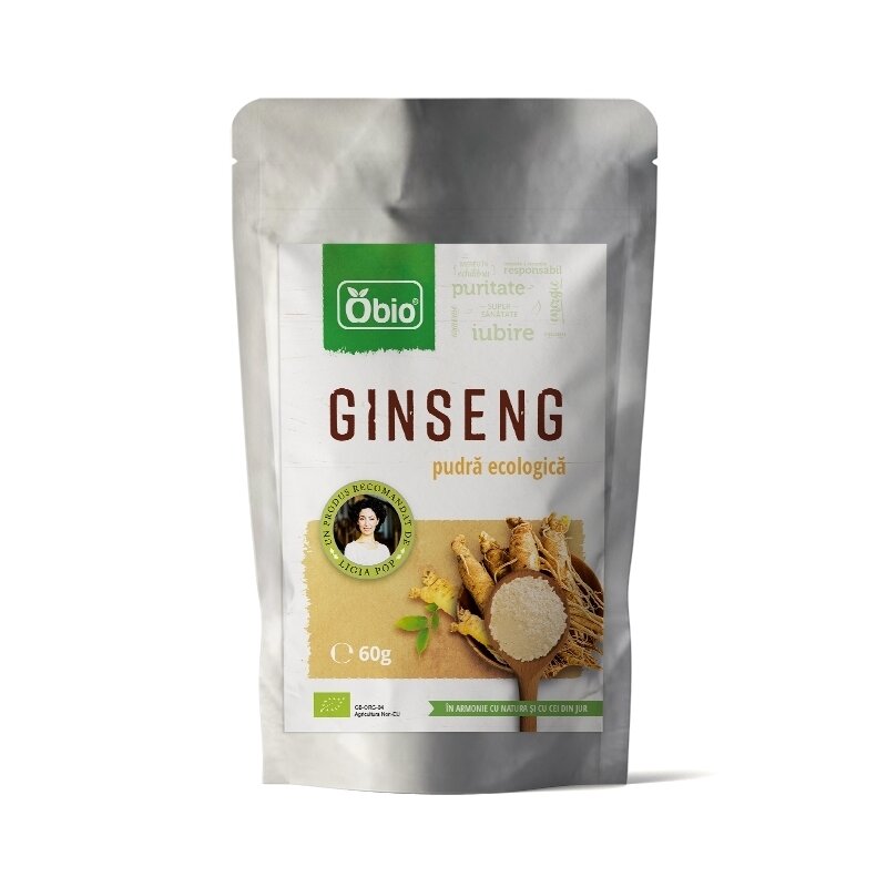 Ginseng panax pudra bio 60g Obio