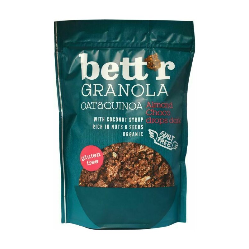 Granola cu Migdale si Ciocolata Neagra Bio 300g Bettr