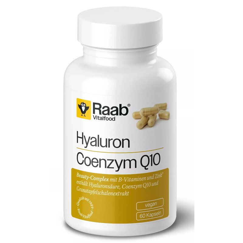 Acid hialuronic si Coenzima Q10 500mg 60 capsule vegane Raab Vitalfood