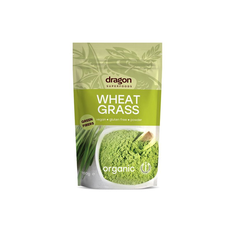 Iarba de grau pulbere bio 150g Dragon Superfoods
