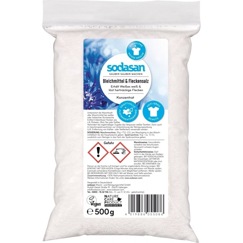 Inalbitor pe baza de oxigen pentru pete ecologic 500g Sodasan