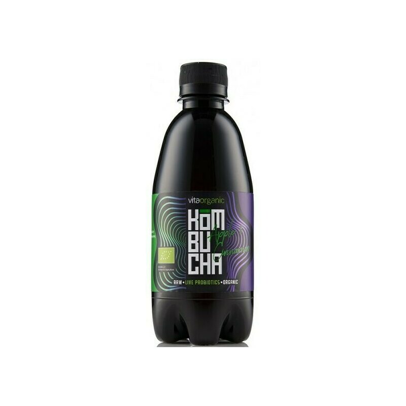 Kombucha cu Mere si Scortisoara Bio 330ml Vita Organic