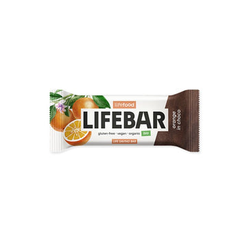 Baton cu Portocale Invelit in Ciocolata Bio 40g Lifebar