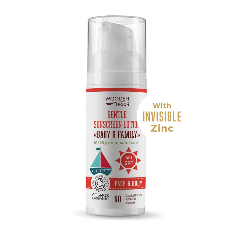 Lotiune protectie solara SPF 50 ecologica 50ml Wooden Spoon