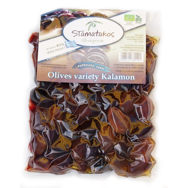 Masline Kalamata vidate bio 250g Stamatakos Olivegrove