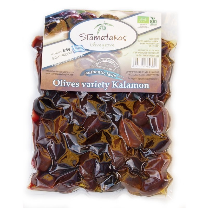 Masline Kalamata vidate bio 500g Stamatakos Olivegrove