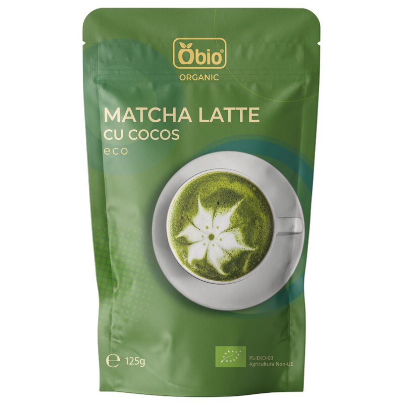 Matcha Latte cu Cocos Bio 125g Obio