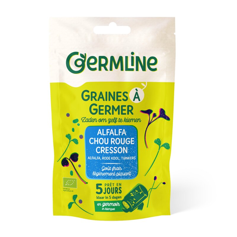Mix alfalfa creson varza rosie pentru germinat bio 150g Germline