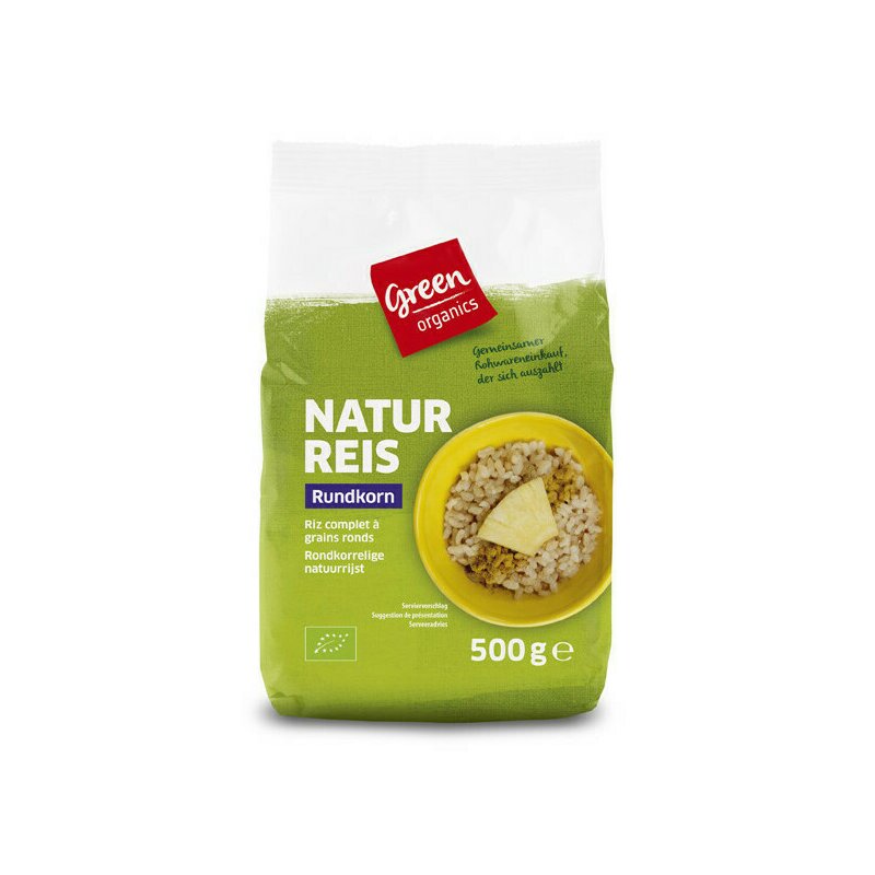 Orez brun bob rotund bio 500g GreenOrganics