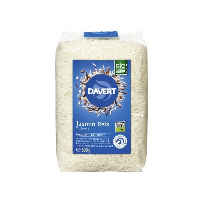 Orez jasmin alb bio Wildlife Friendly 500g Davert