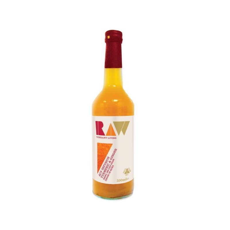 Otet din cidru de mere cu turmeric si ghimbir bio 500ml Raw Health