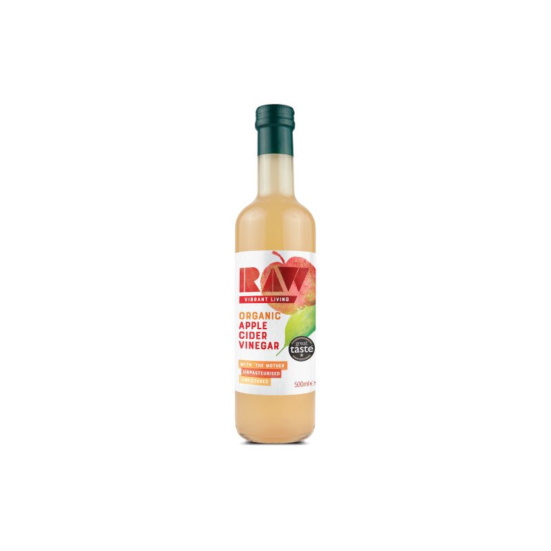 Otet din cidru de mere nefiltrat bio 500ml Raw Health