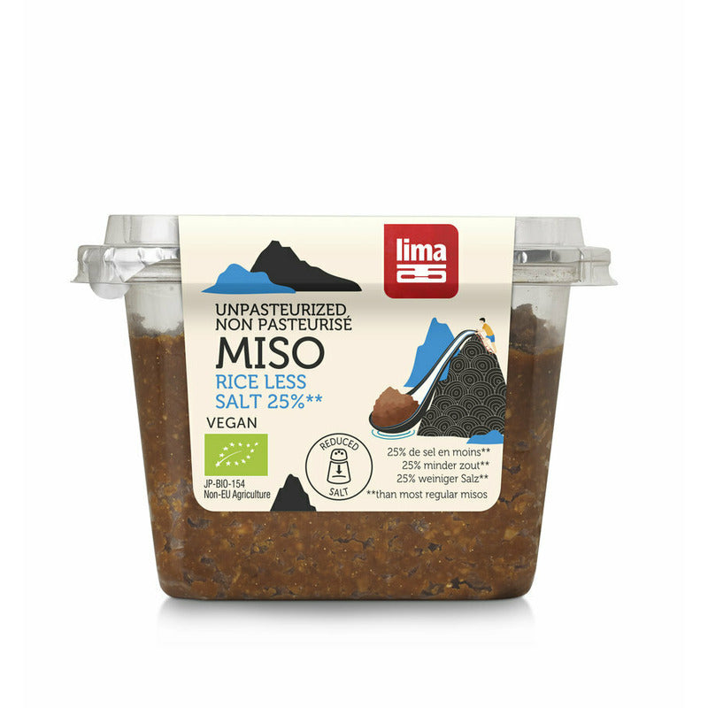 Pasta Miso Nepasteurizata cu Continut Redus de Sare Bio 300g Lima