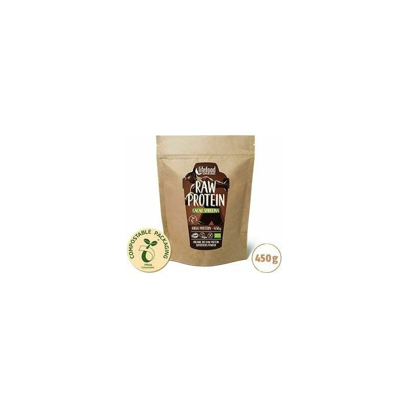 Pudra proteica cacao spirulina bio 450g Lifefood