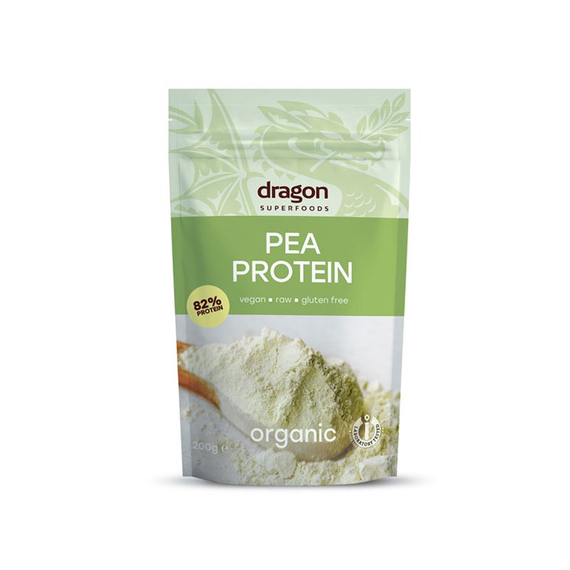 Pudra proteica din mazare galbena bio 200g Dragon Superfoods